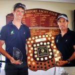 470 Australian Champions with Trophy - Mathew Belcher and Will Ryan
