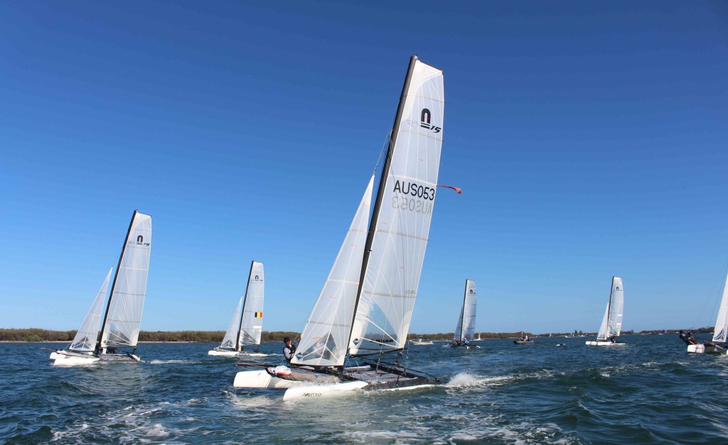 The Nacra 15 fleet - Training on the Gold Coast Broadwater