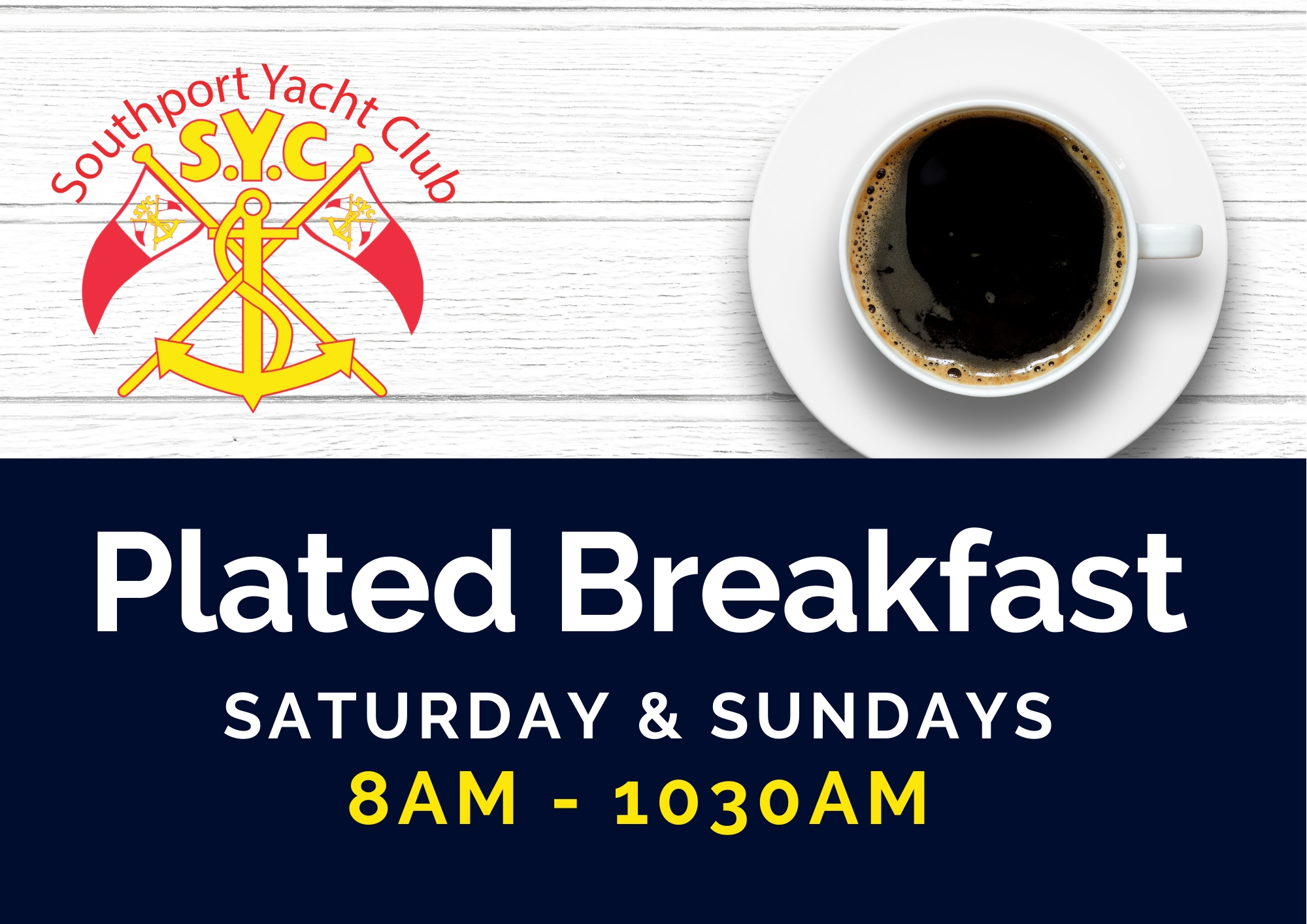 southport yacht club breakfast