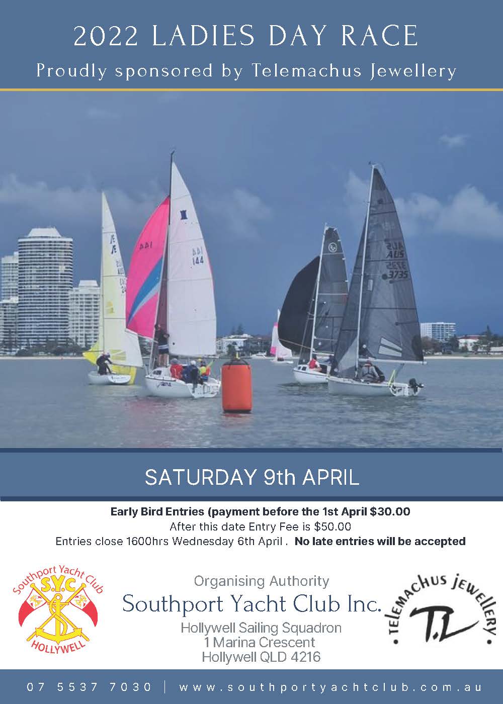 2022 Ladies Day Race Poster - Southport Yacht Club